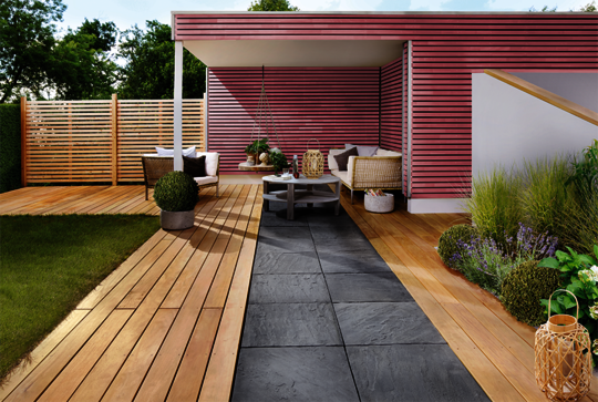 Osmo cladding treated with Country Colour in a pink colour mixtu